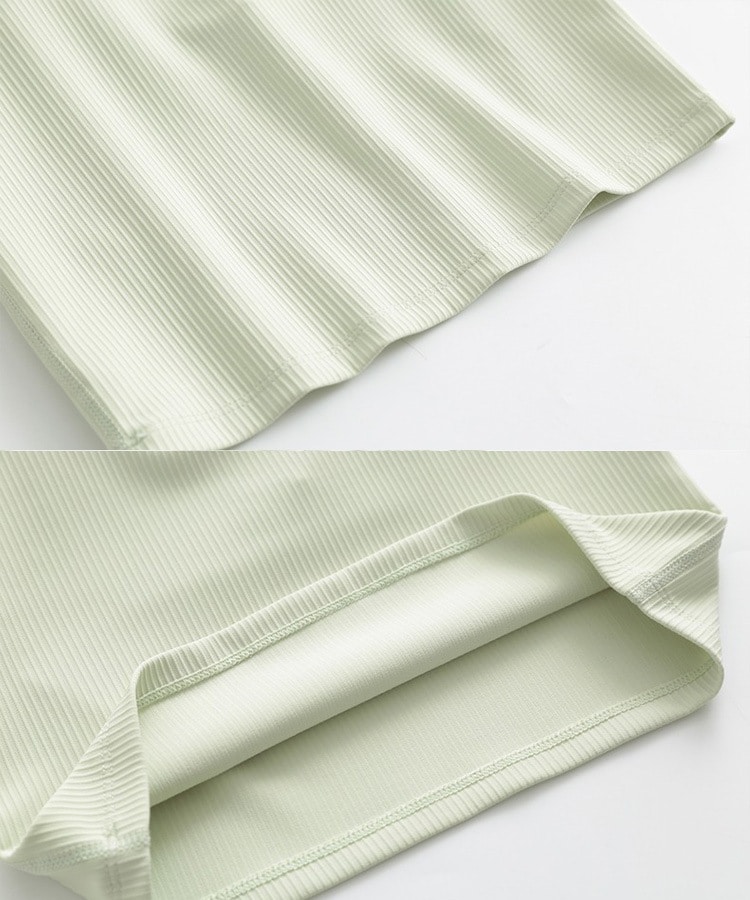 カップ付き レーサーバック スポーツ リブ タンクトップ

