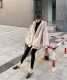 フード付き フェイクファー セミロング丈 コート

