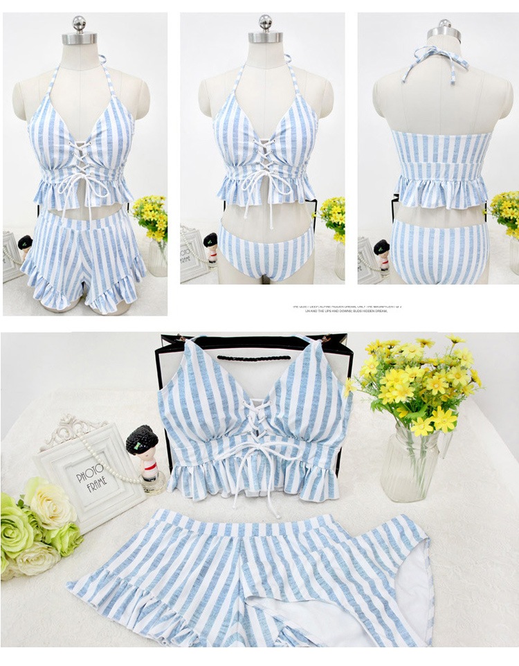 フリルがかわいいショートパンツ付きの3点セット水着 | スポーツウエア フリルがかわいいショートパンツ付きの3点セット水着 | スポーツウエア