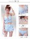 フリルがかわいいショートパンツ付きの3点セット水着