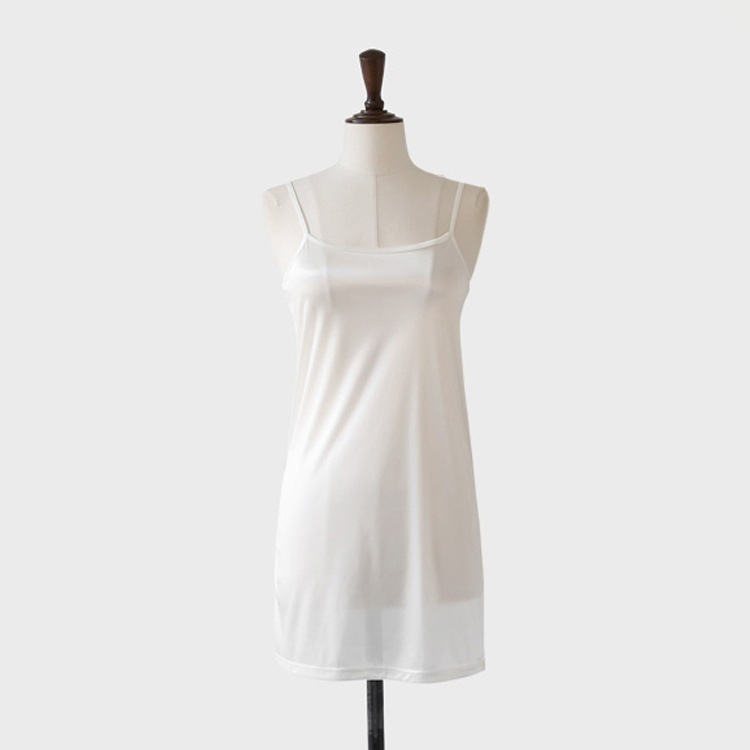 シンプル キャミソール ワンピース ペチコート