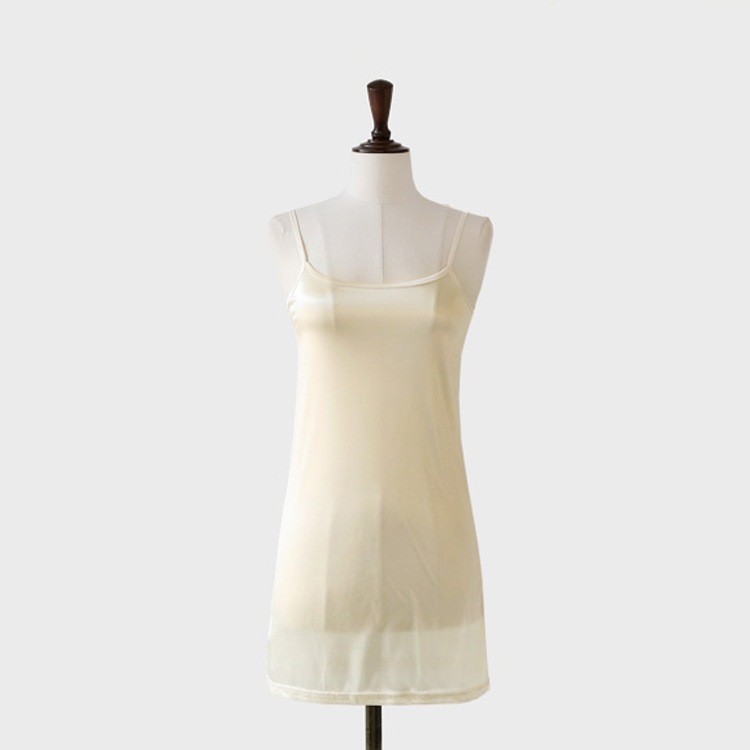 シンプル キャミソール ワンピース ペチコート