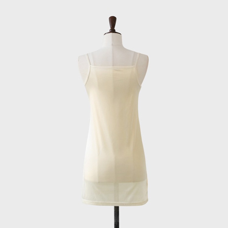 シンプル キャミソール ワンピース ペチコート