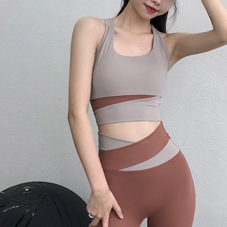 バイカラー Uネック スポブラ ヨガウェア