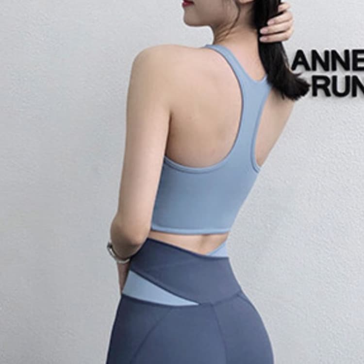 バイカラー Uネック スポブラ ヨガウェア