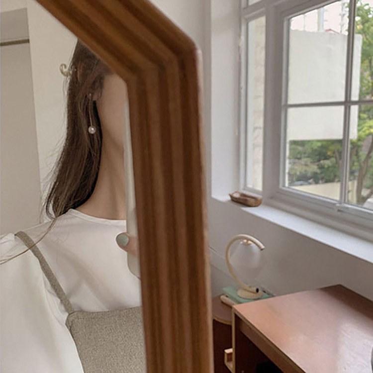 2点セット フリル長袖ブラウス ミモレ丈キャミワンピース