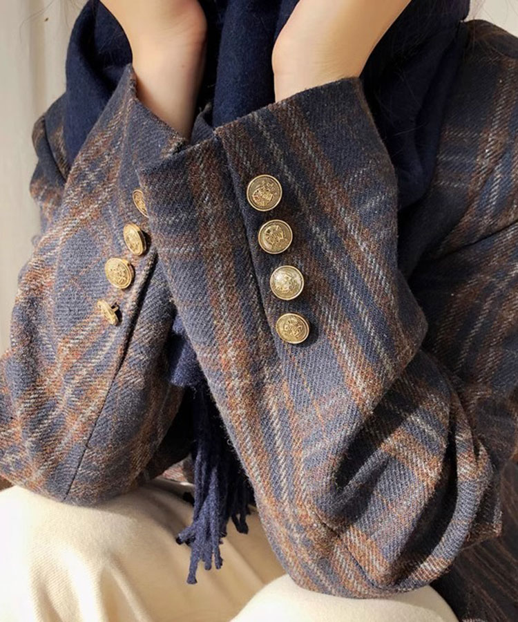 セミロング丈 チェック柄 テーラードジャケット | レディース