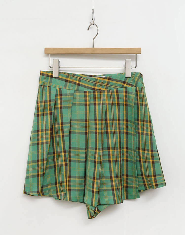 韓国 ゴルフウェア ラップ 巻きスカート風 キュロット ショートパンツ