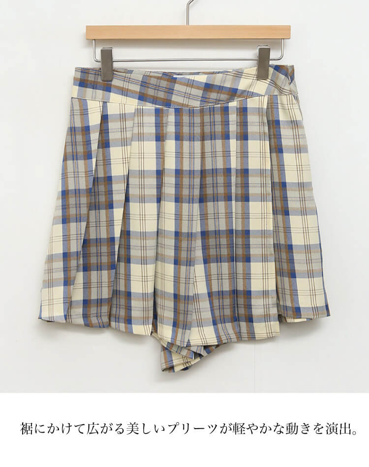 韓国 ゴルフウェア ラップ 巻きスカート風 キュロット ショートパンツ