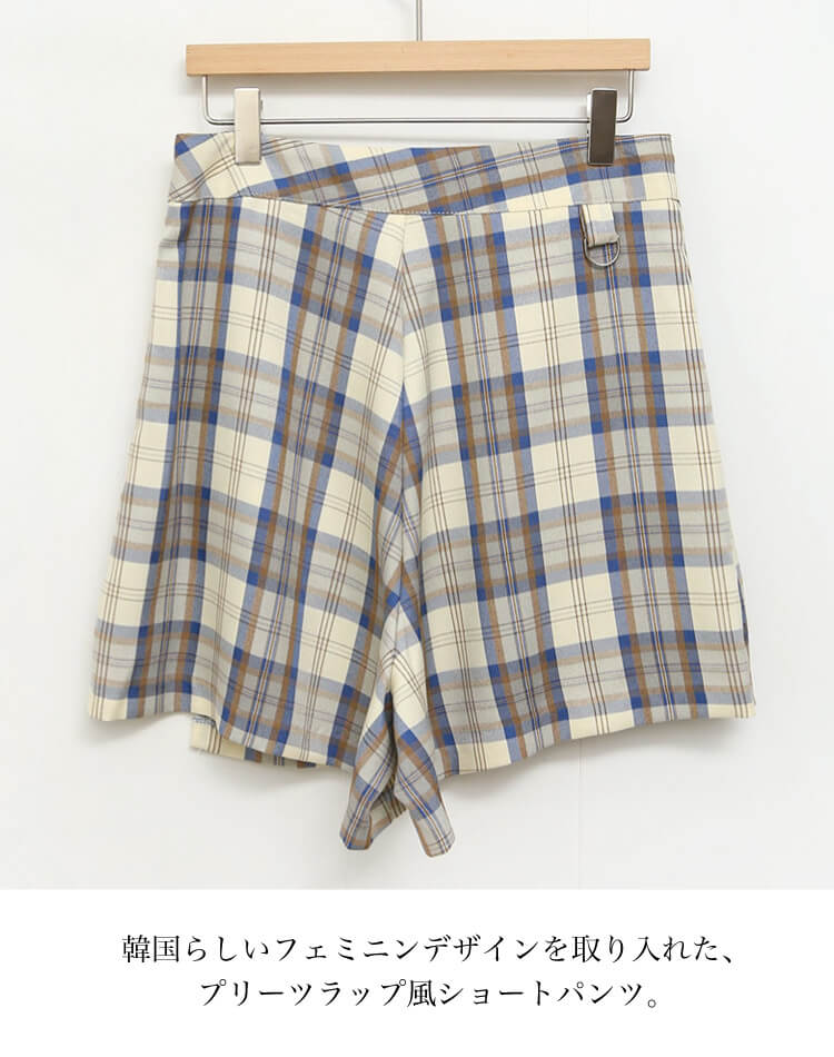 韓国 ゴルフウェア ラップ 巻きスカート風 キュロット ショートパンツ