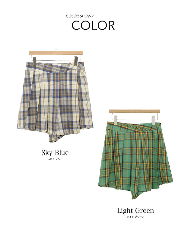 韓国 ゴルフウェア ラップ 巻きスカート風 キュロット ショートパンツ