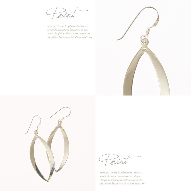 メール便送料無料 韓国デザイン 揺れる リング ピアス シルバー