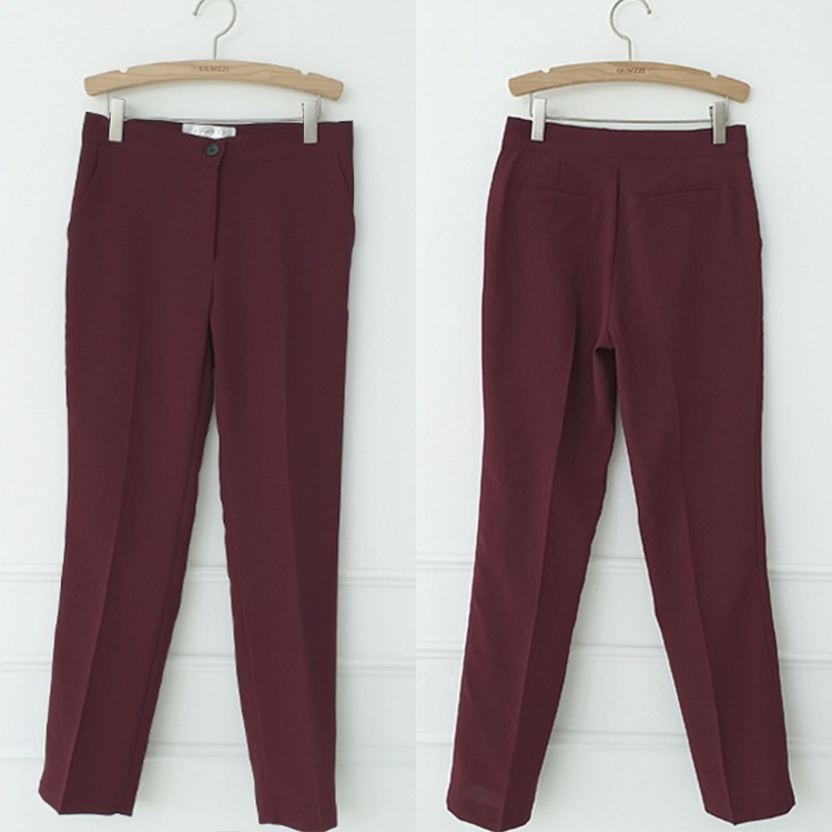 オープンカラーベスト テーパードパンツ セットアップ