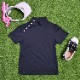 韓国ゴルフウェア アシンメトリーボタン 半袖 Ｔシャツ
