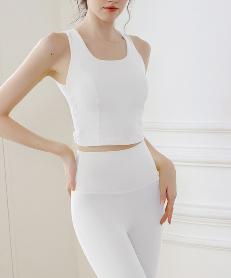 バッククロス シースルーリボン セットアップ ヨガウェア

