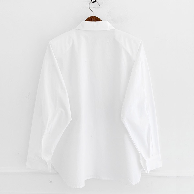 アルファベットタグ カジュアル 長袖シャツ ブラウス