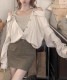 肩見せ オフショルダー風 ブラウス レイヤード トップス