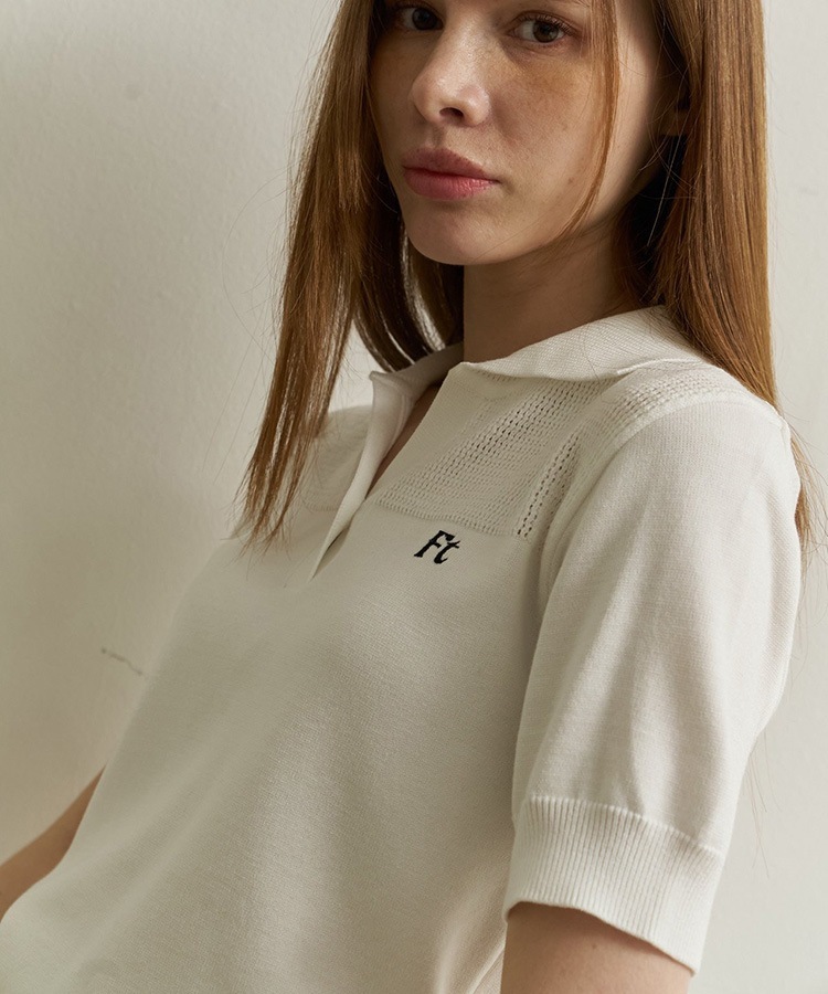 韓国ゴルフウェア シンプル メッシュ 半袖ポロシャツ