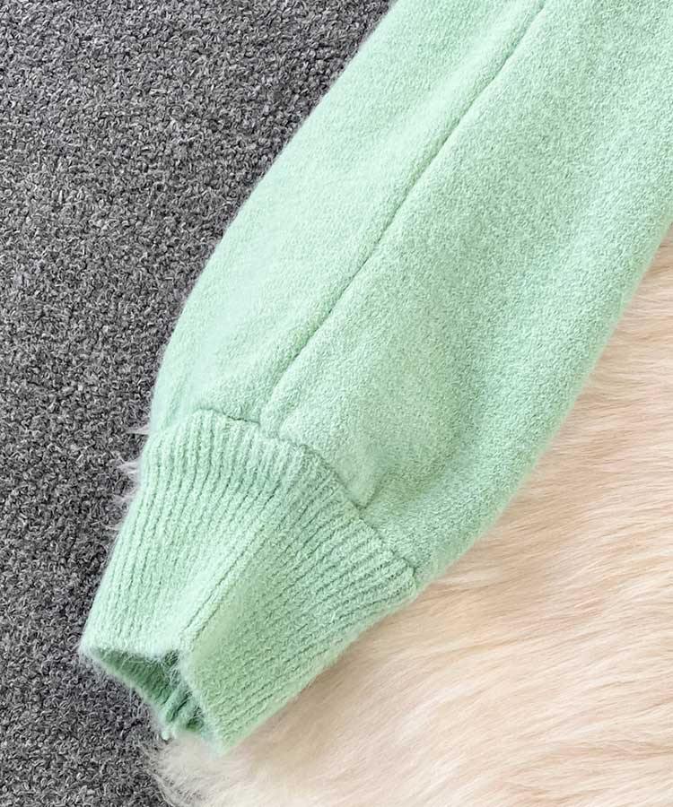 ノースリーブニットワンピース クロップド丈セーター 

