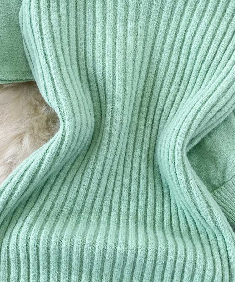 ノースリーブニットワンピース クロップド丈セーター 

