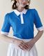 韓国 ゴルフウェア パフ袖 ポロシャツ レディース Tシャツ 夏