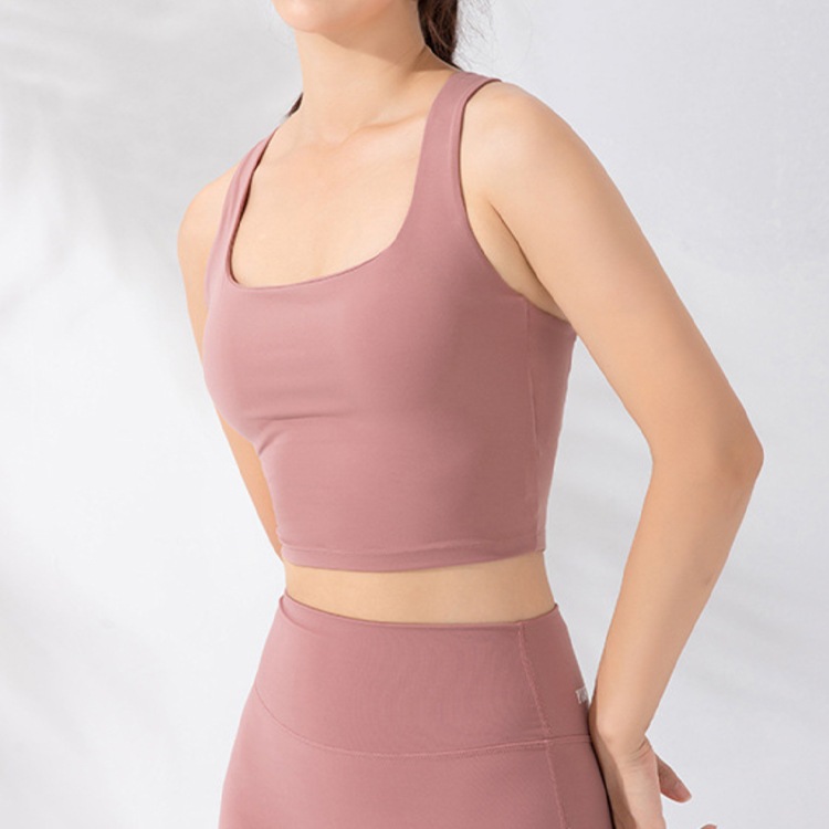 バッククロス カップ付き タンクトップ ヨガウェア
