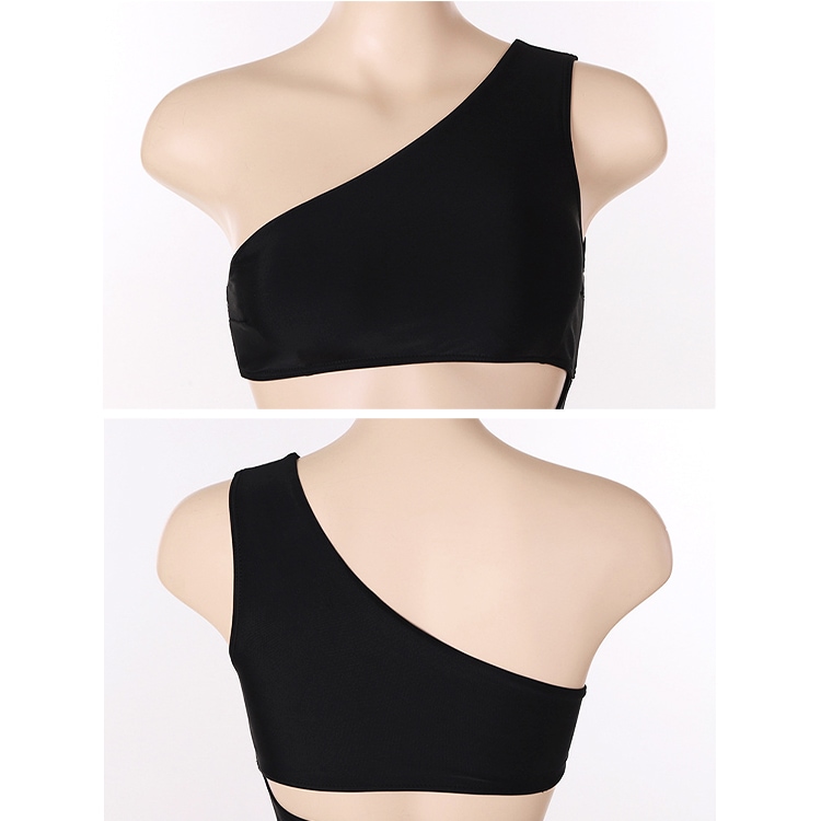 ワンショルダー ウエストリボン モノキニ 水着