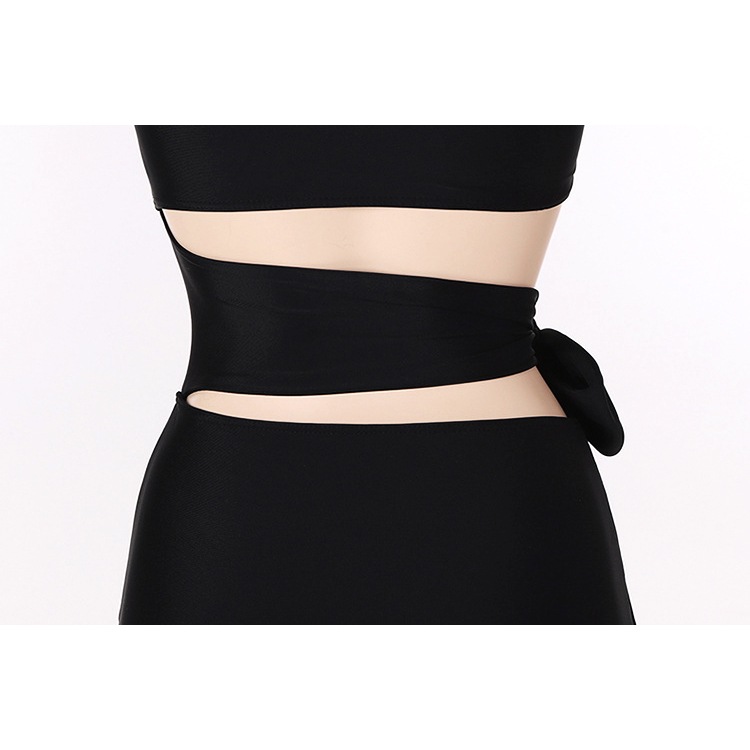 ワンショルダー ウエストリボン モノキニ 水着