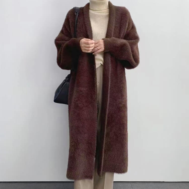 ゆったり ドルマンスリーブ フェイクファー