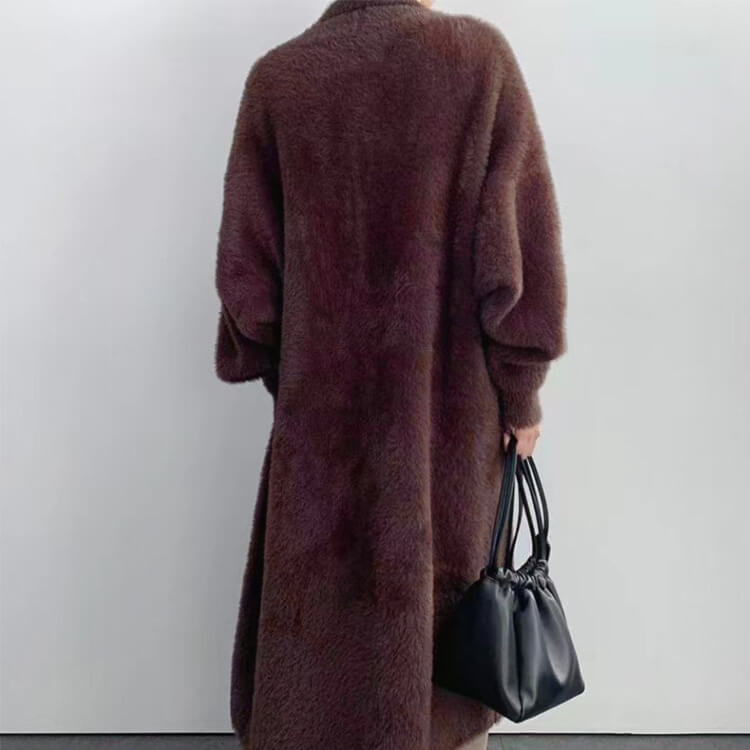 ゆったり ドルマンスリーブ フェイクファー