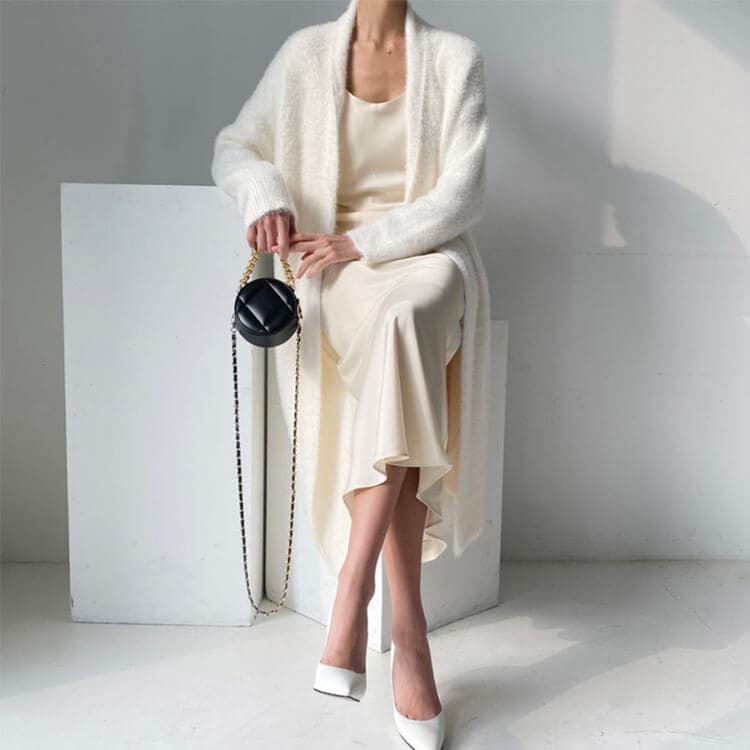 ゆったり ドルマンスリーブ フェイクファー