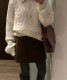 もこもこ ショート丈 台形 スカート
