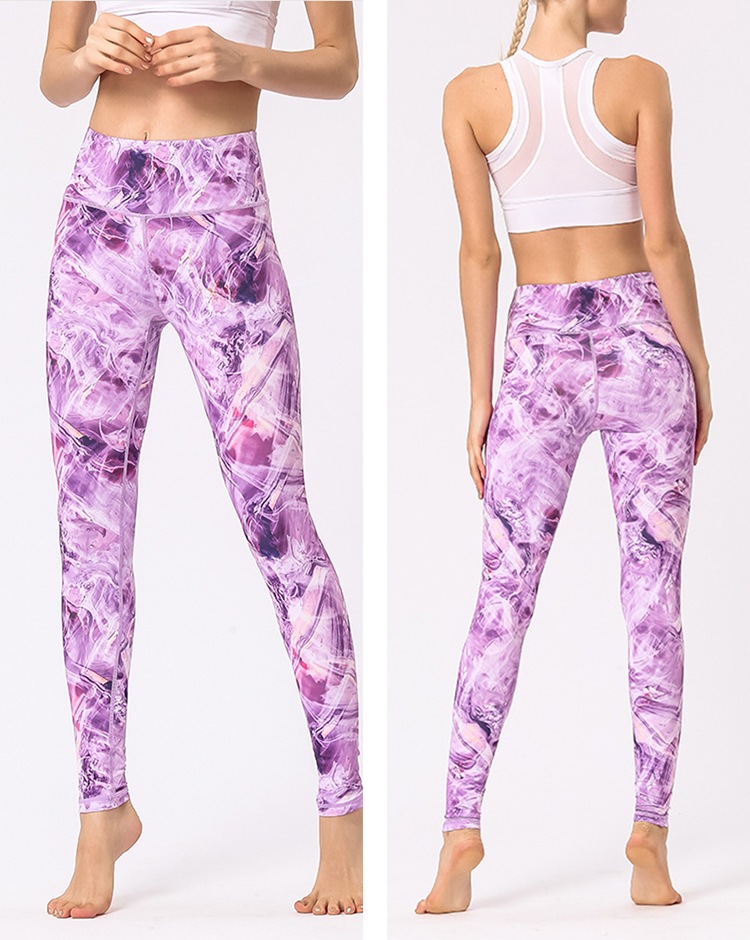 カラフルプリント ヨガ レギンス ヨガパンツ