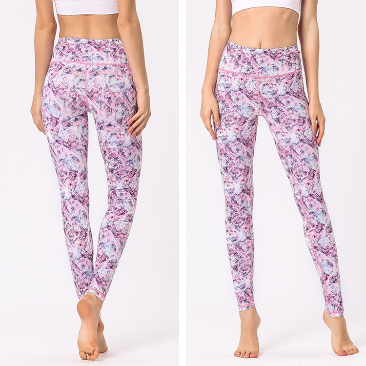 カラフルプリント ヨガ レギンス ヨガパンツ