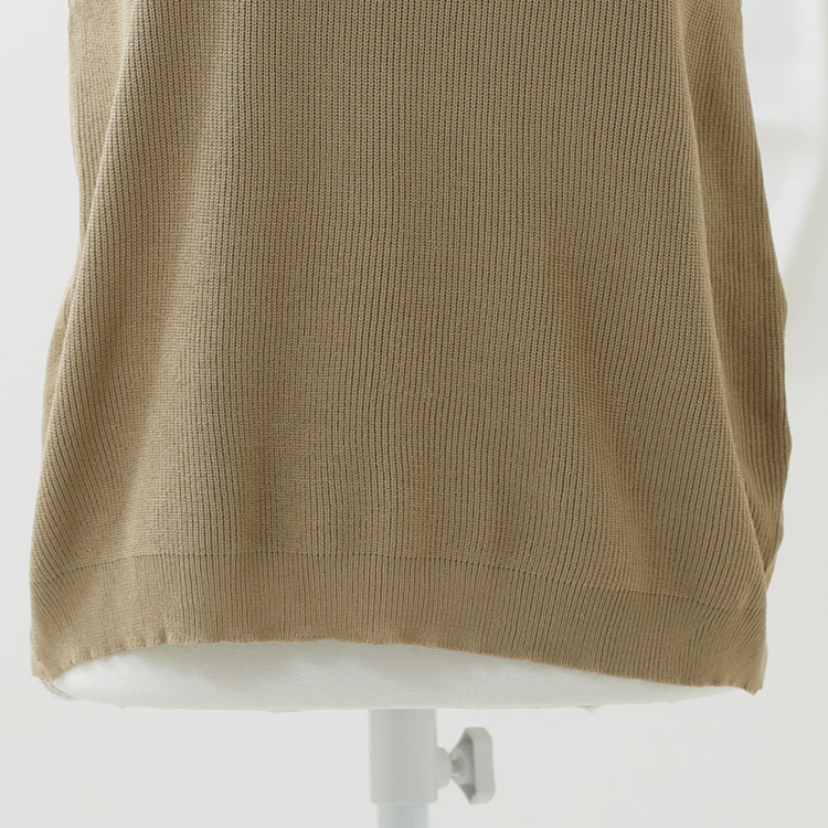 Vネック フレンチスリーブ ニット トップス