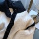 2WAY ハイネック バイカラー リブニットカーディガン