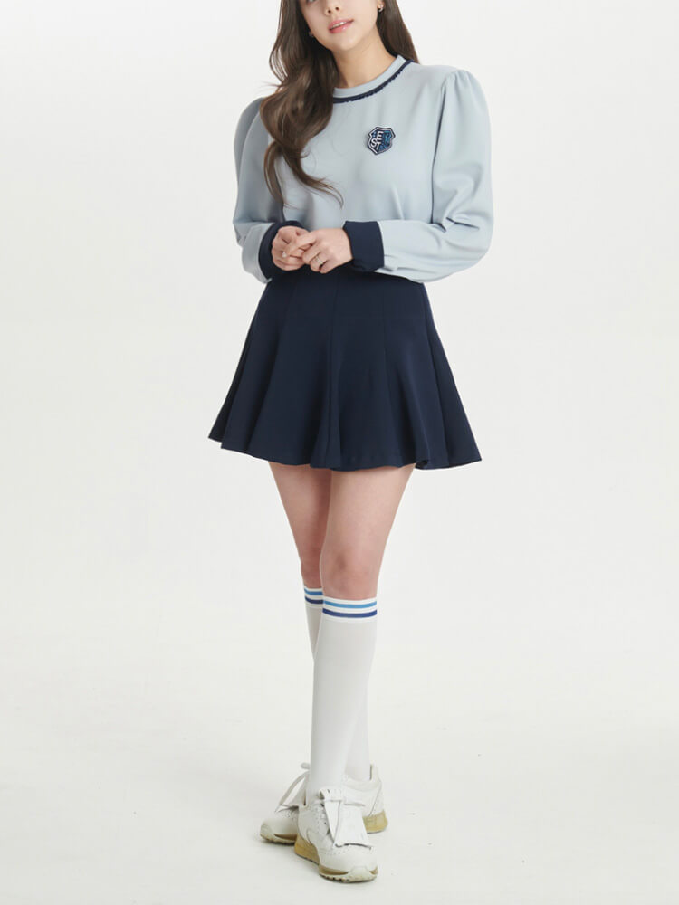 韓国ゴルフウェア パフスリーブ フェミニン トップス