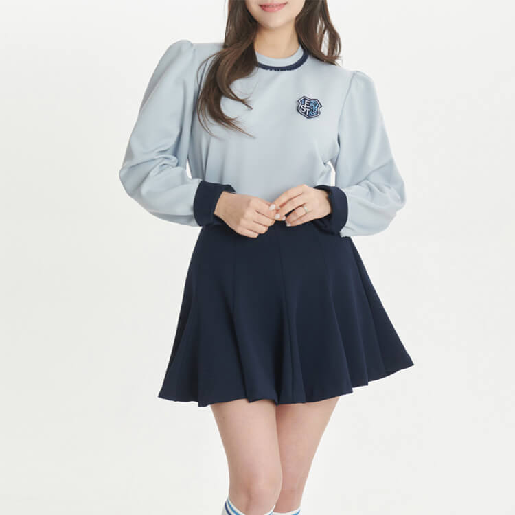 韓国ゴルフウェア パフスリーブ フェミニン トップス