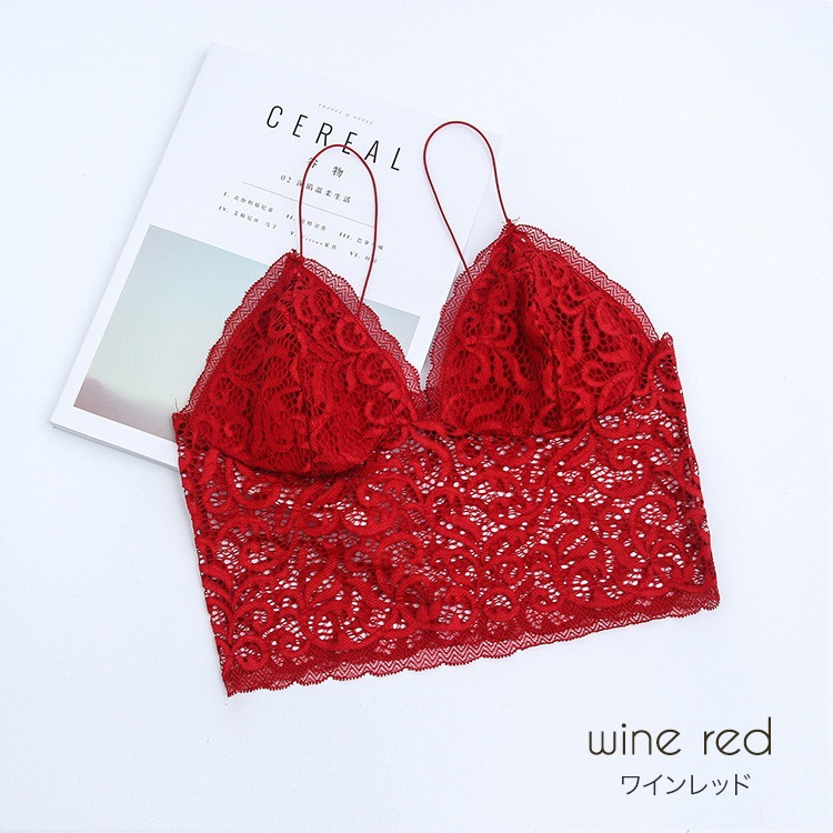 Vネック 総レースキャミ ビスチェ キャミソール インナー