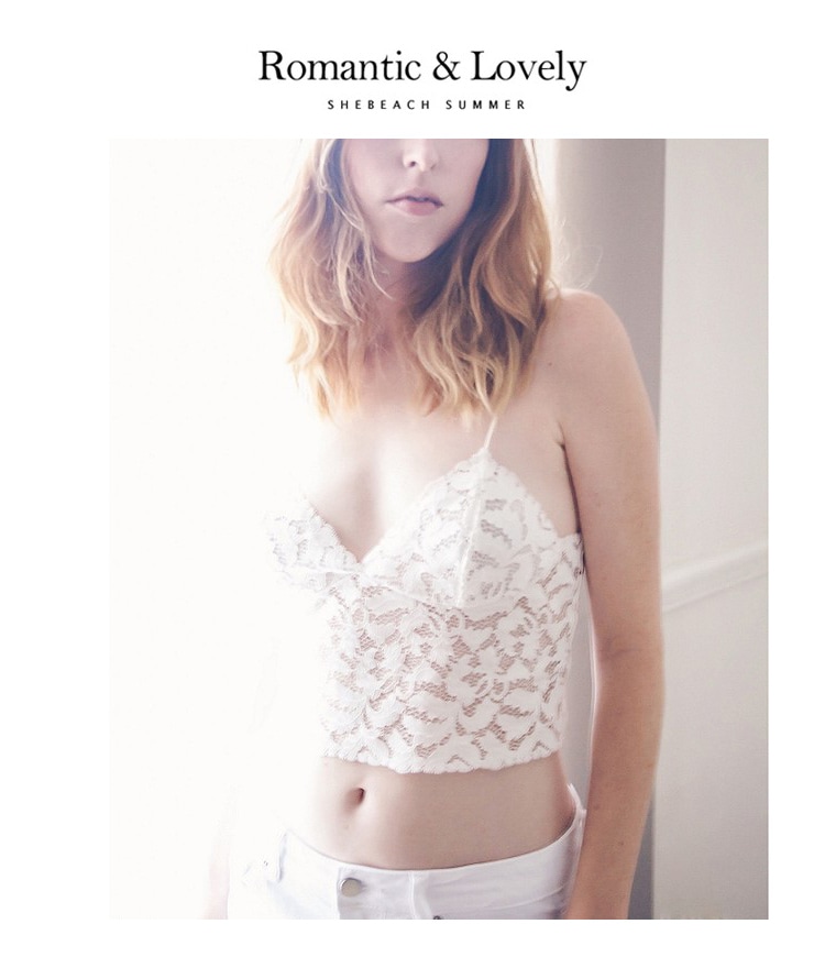 Vネック 総レースキャミ ビスチェ キャミソール インナー