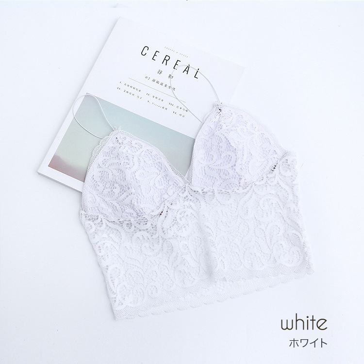 Vネック 総レースキャミ ビスチェ キャミソール インナー