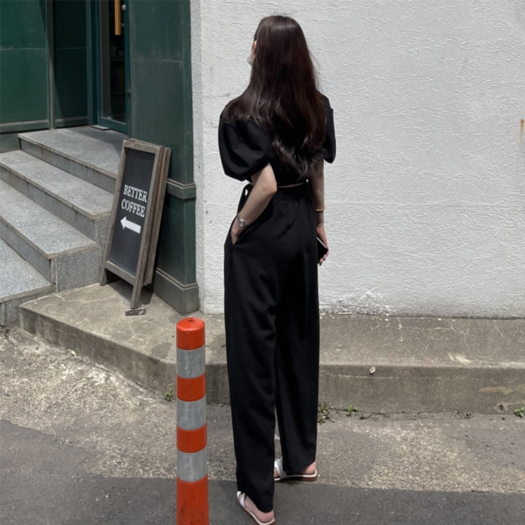 てろんと感 アンシンメトリー クロスタック リボン