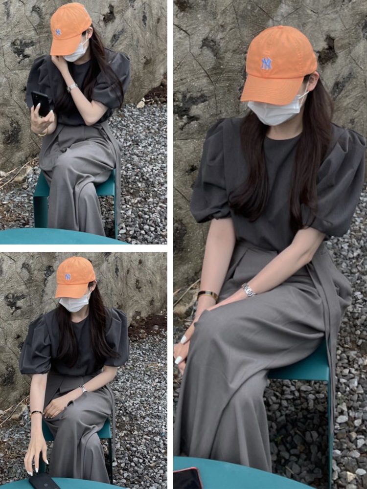 てろんと感 アンシンメトリー クロスタック リボン