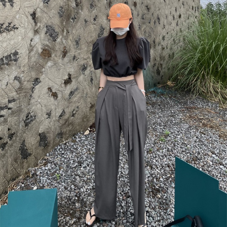 てろんと感 アンシンメトリー クロスタック リボン