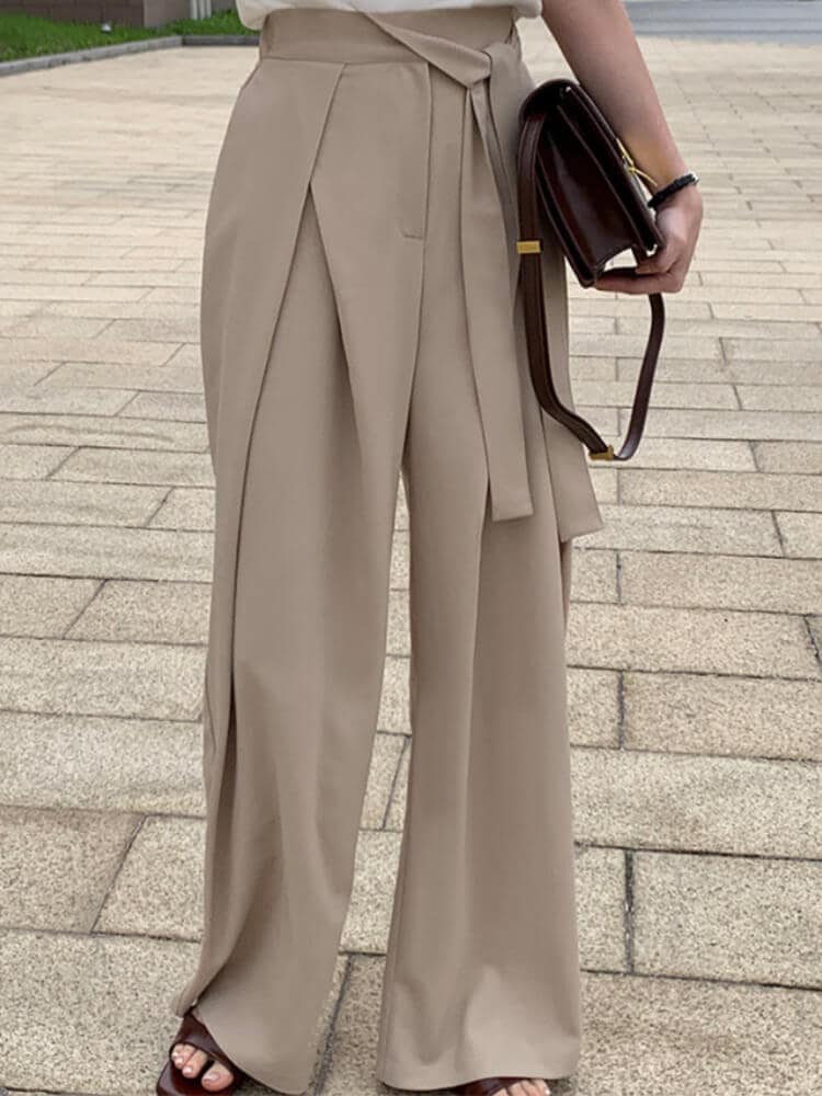 てろんと感 アンシンメトリー クロスタック リボン