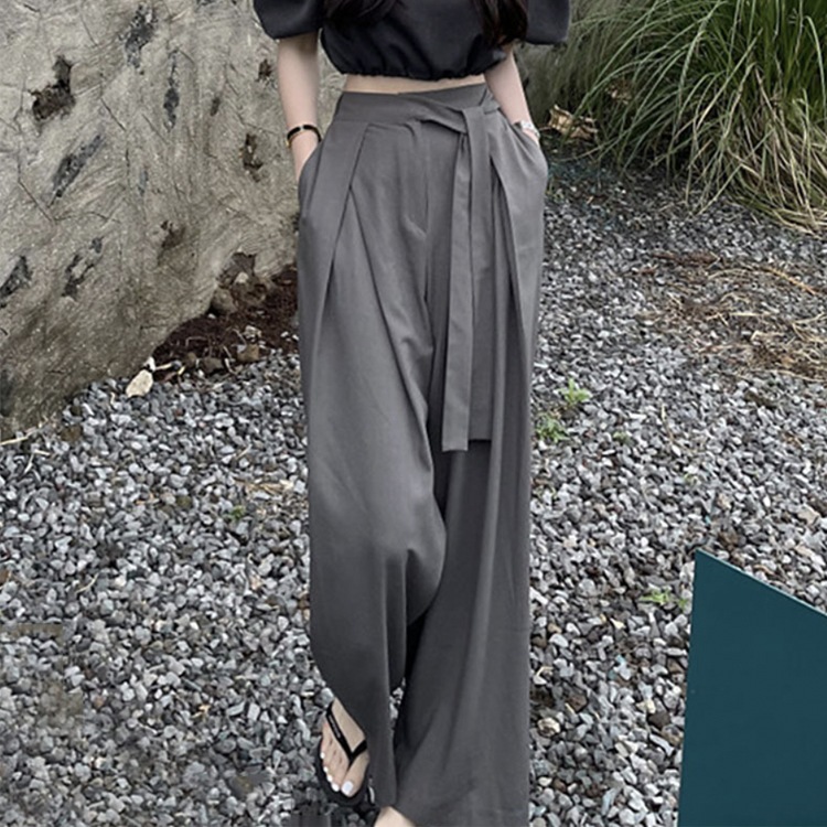 てろんと感 アンシンメトリー クロスタック リボン