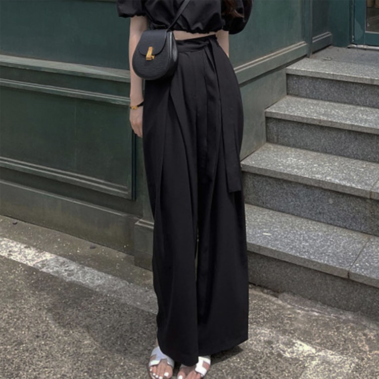 てろんと感 アンシンメトリー クロスタック リボン