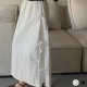 サイドリボン ロング丈 Aライン スカート