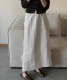 サイドリボン ロング丈 Aライン スカート