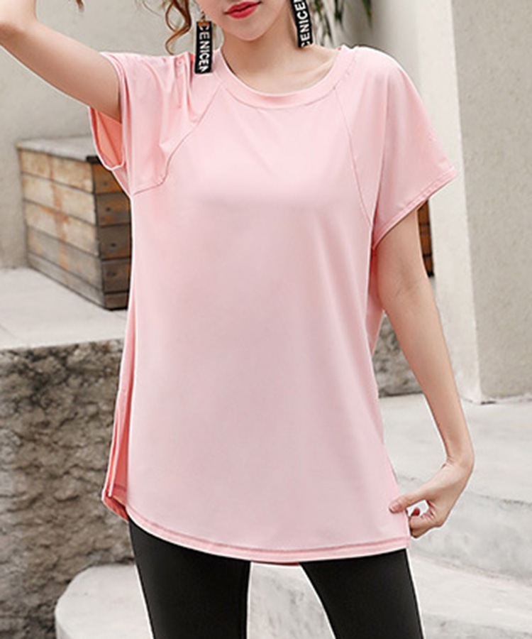 ゆったり ストレッチ スポーツ ロング丈 半袖 Tシャツ